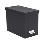 Bigso John Fiberboard Label Frame Desktop File Storage Box - Document Organizer for Important Paperwork - Durable