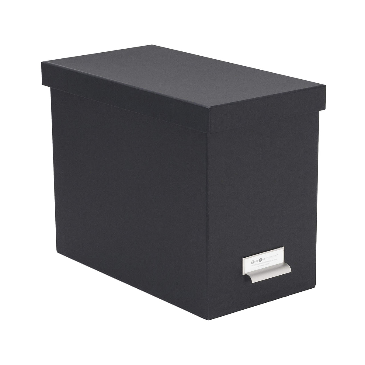 Bigso John Fiberboard Label Frame Desktop File Storage Box - Document Organizer for Important Paperwork - Durable