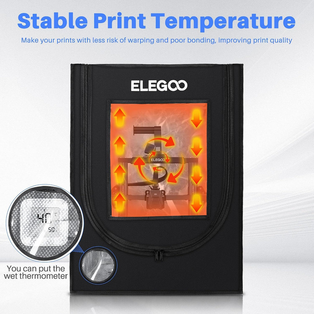 ELEGOO 3D Printer Enclosure, Fireproof & Dustproof 3D Printer Cover | Constant Temperature Tent for Neptune 3
