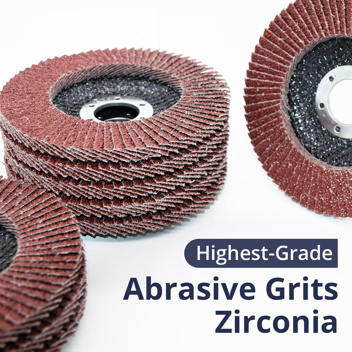 80 Pack 4-1/2 Inch Flap Discs for Angle Grinder, 40 60 80 120 Grit