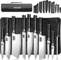 Chef Knife Set with Roll Bag, Ultra Sharp Japanese Kitchen Knife Set