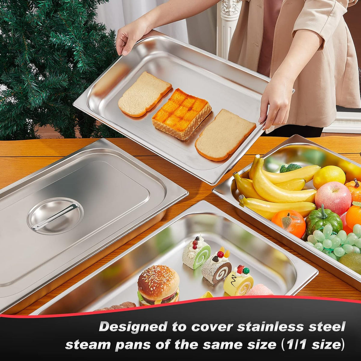 Stainless Steel Full Size Steam Table Pan Cover
