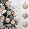 Farmhouse Christmas Ball Ornaments Set-Rustic Shatterproof Christmas Tree Decorations 12Counts,70mm/2.76", Farmhouse