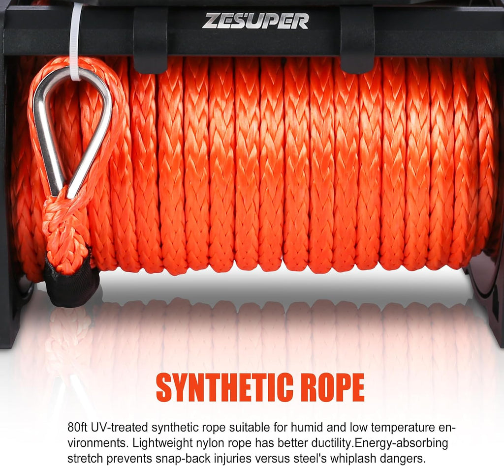 9500 lb Electric Winch 12V Waterproof IP68 Heavy Duty Trailer Winch