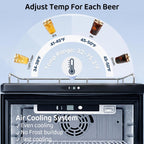 Beer Kegerator, Single Tap Commercial Draft Beer Dispenser, Refrigerator