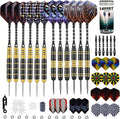 Darts Metal Tip Set, 20g/24g Brass Barrels Steel Tip Darts with Case | Flexible Setups, Aluminum Shafts