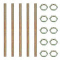 uxcell 5Pcs 1/4IP 15.7" Lamp Pipe Nipples with Lock Nut 1/4-18 Threaded