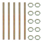 uxcell 5Pcs 1/4IP 15.7" Lamp Pipe Nipples with Lock Nut 1/4-18 Threaded