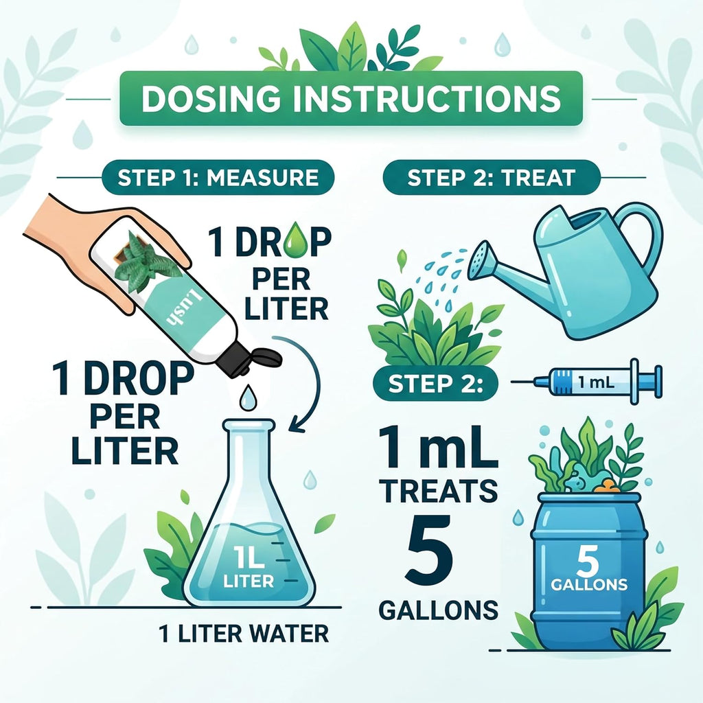 Lush Houseplant Dechlorinator, Ultra‑Concentrated Water Conditioner, 120ml