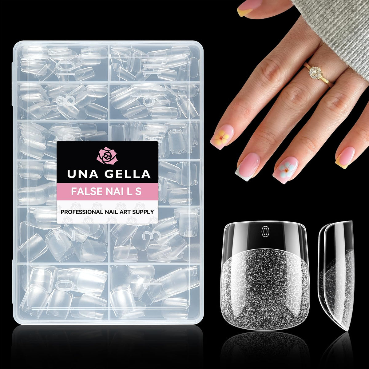 Extra Short Square Nail Tips XS 216pcs Soft Gel Tips