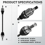 ILONPA NEW Front Right CV Axle Shaft Assembly Passenger Side CV Joint