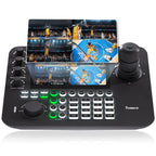 NDI PTZ Camera Joystick Controller, 7’’ LCD Quad-Screen Real-time Preview, 4D Joystick Controller, NDI License