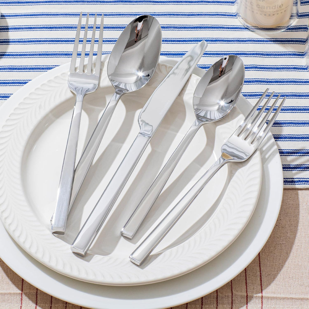 Silverware Set for 12, 60 Piece Flatware Set, Stainless Steel