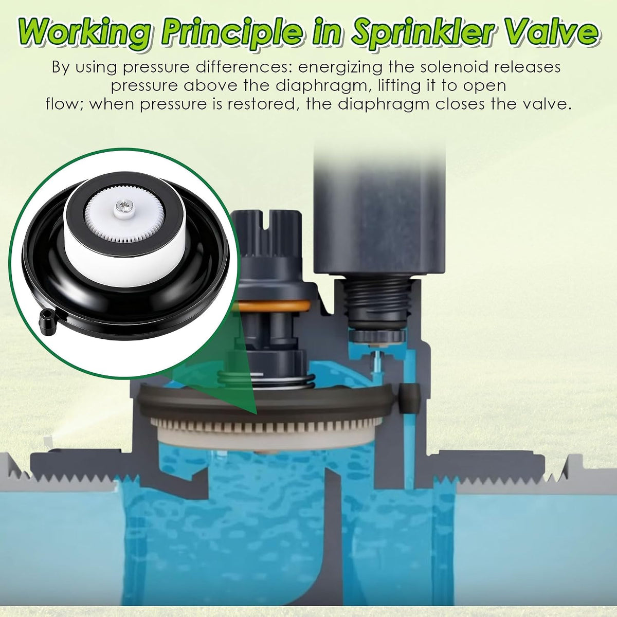 1" PGV Diaphragm Valve Replacement Compatible with Hunter 332100, 8 Pack