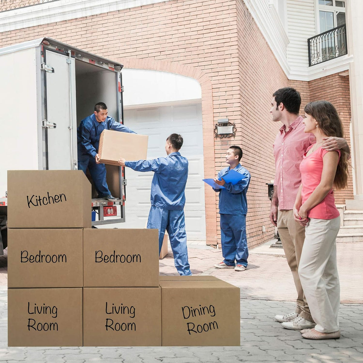 Moving Boxes Bundle, 6 Large Boxes for Moving, Packing and Storage, Brown Corrugated Cardboard 20 x 20 x 15"