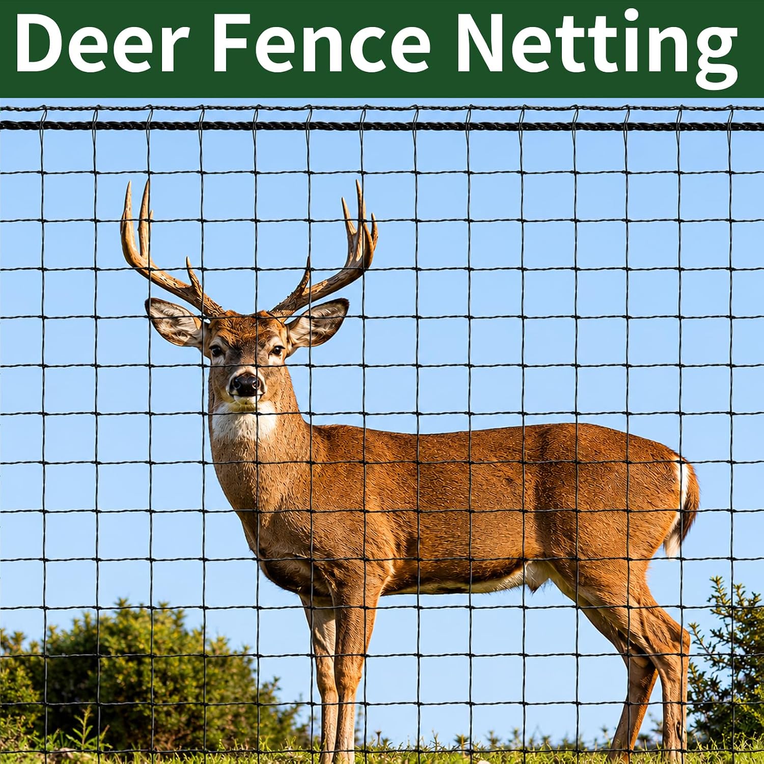 Deer Fence Netting, 7x100 Ft Plastic Mesh Fence Roll, Temporary Fence Black