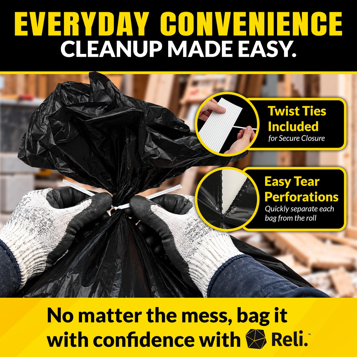 Contractor Garbage Bags 55 Gallon | Heavy Duty