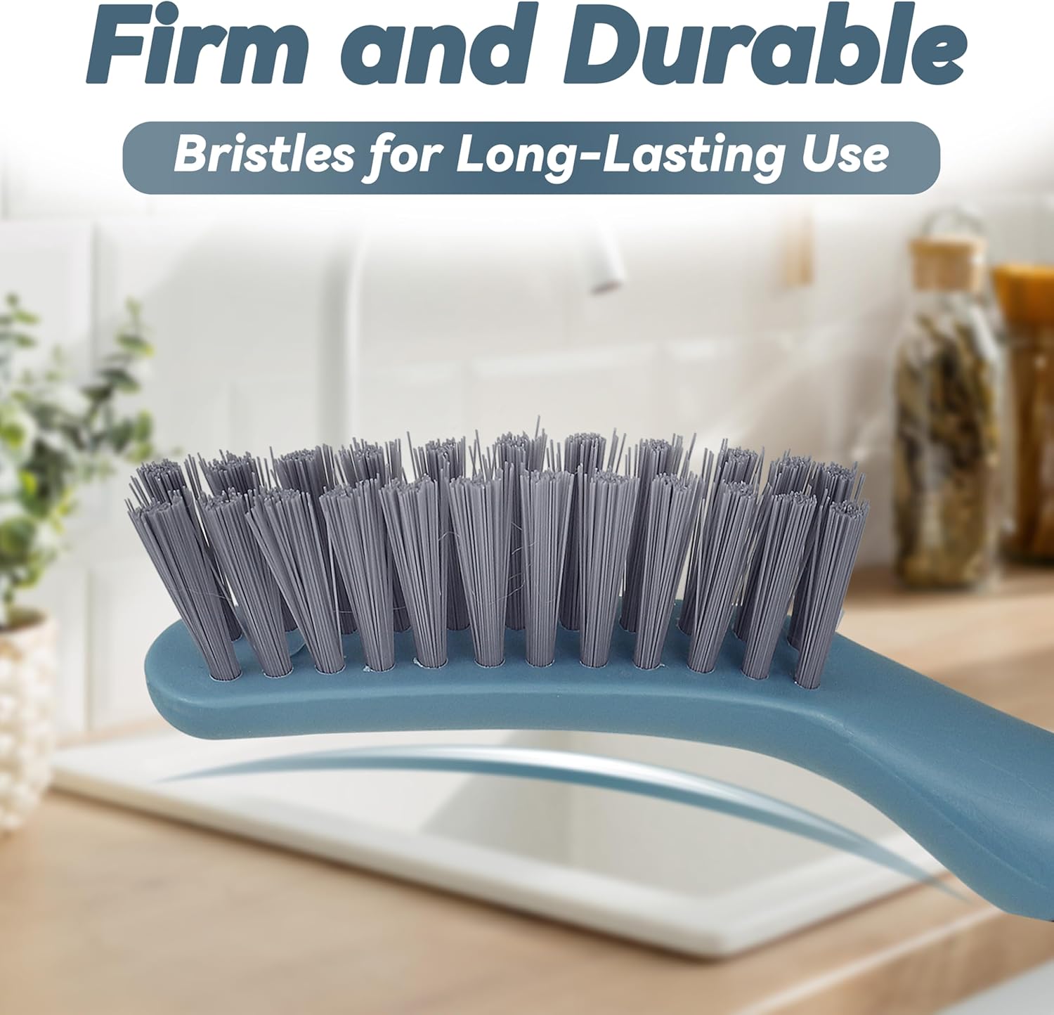 2 Packs Small Brushes for Cleaning, Stiff Bristle Grout Scrub Brushes for Kitchen, Bathroom, and Tile Floors, Ideal