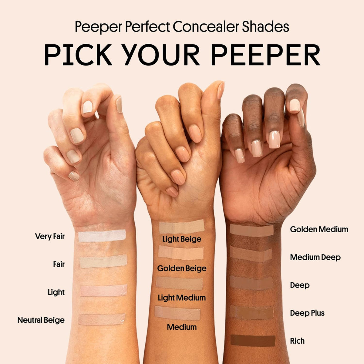 Peeper Perfect Under Eye Concealer - Light Beige, Creaseless
