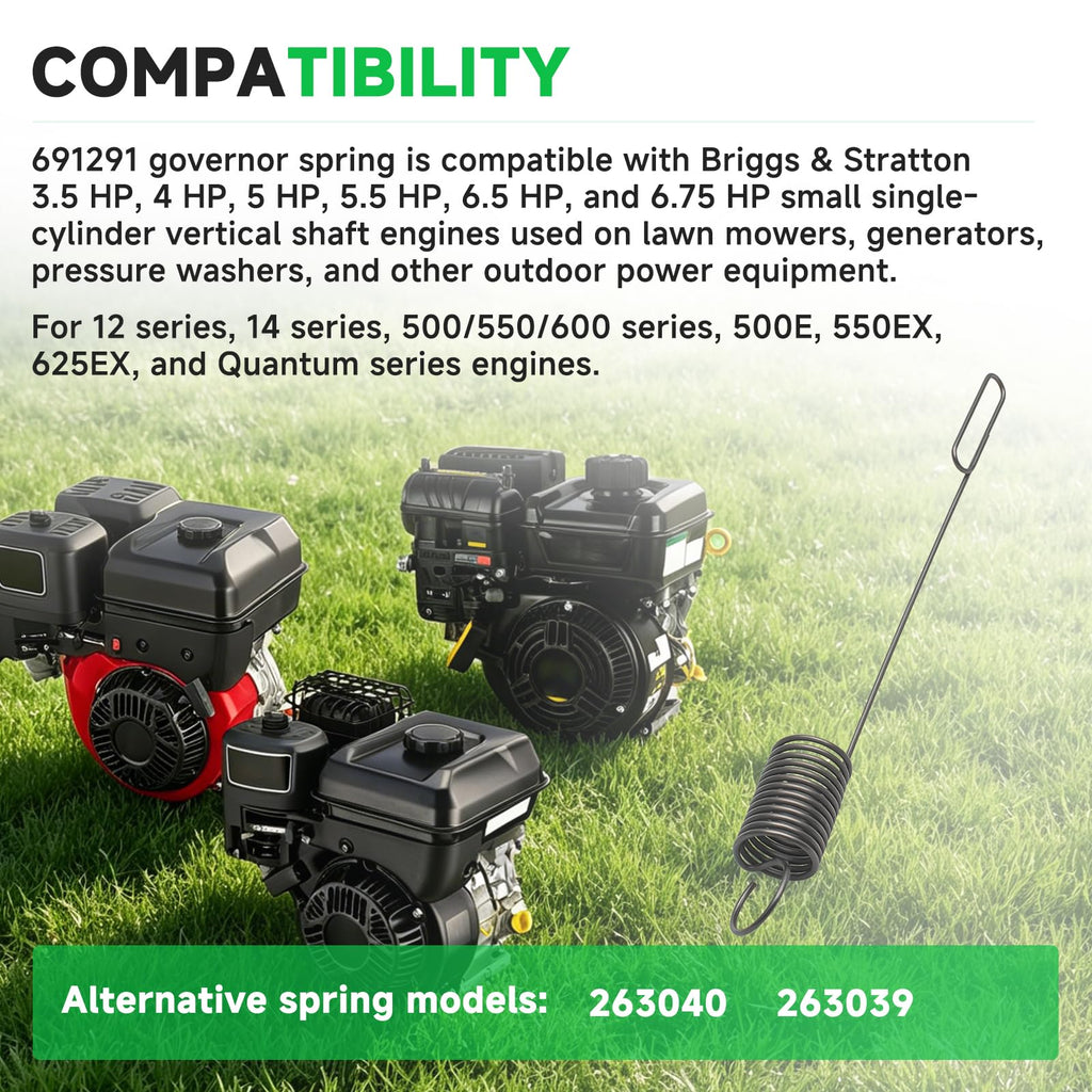 691291 Governor Spring Compatible with Briggs&Stratton 3.5–6.75HP Engine
