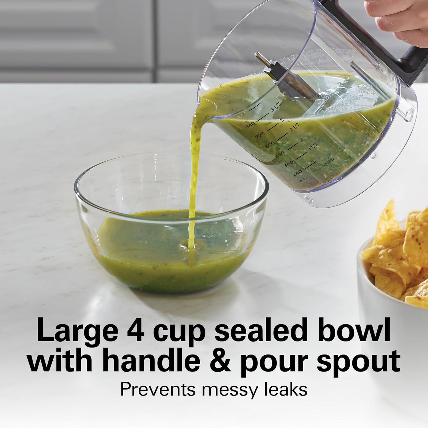 Powerful Cordless Mini Food Processor & Vegetable Chopper | 4 Cup Capacity | Fast Recharging, Includes Power Adapter