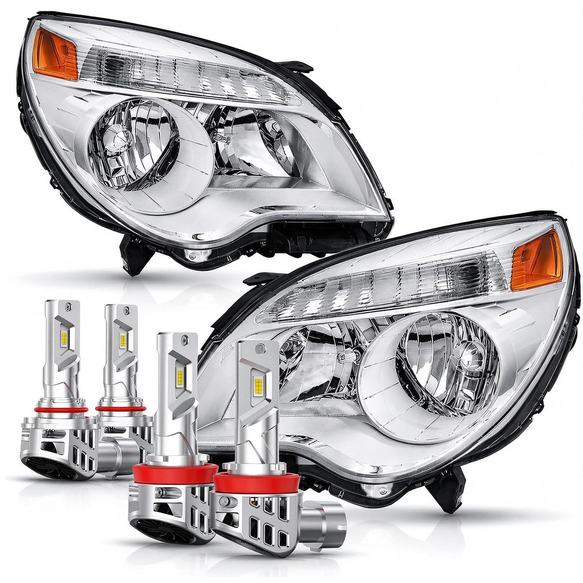 Headlight Assembly Compatible with 2010-2015 Chevy Equinox LS/LT Model