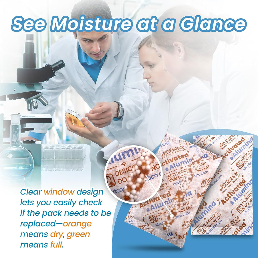 50Gram 8PCS Activated Alumina Desiccant, High-Efficiency 3D Printer Desiccant for Filament Drying, Activated Alumina