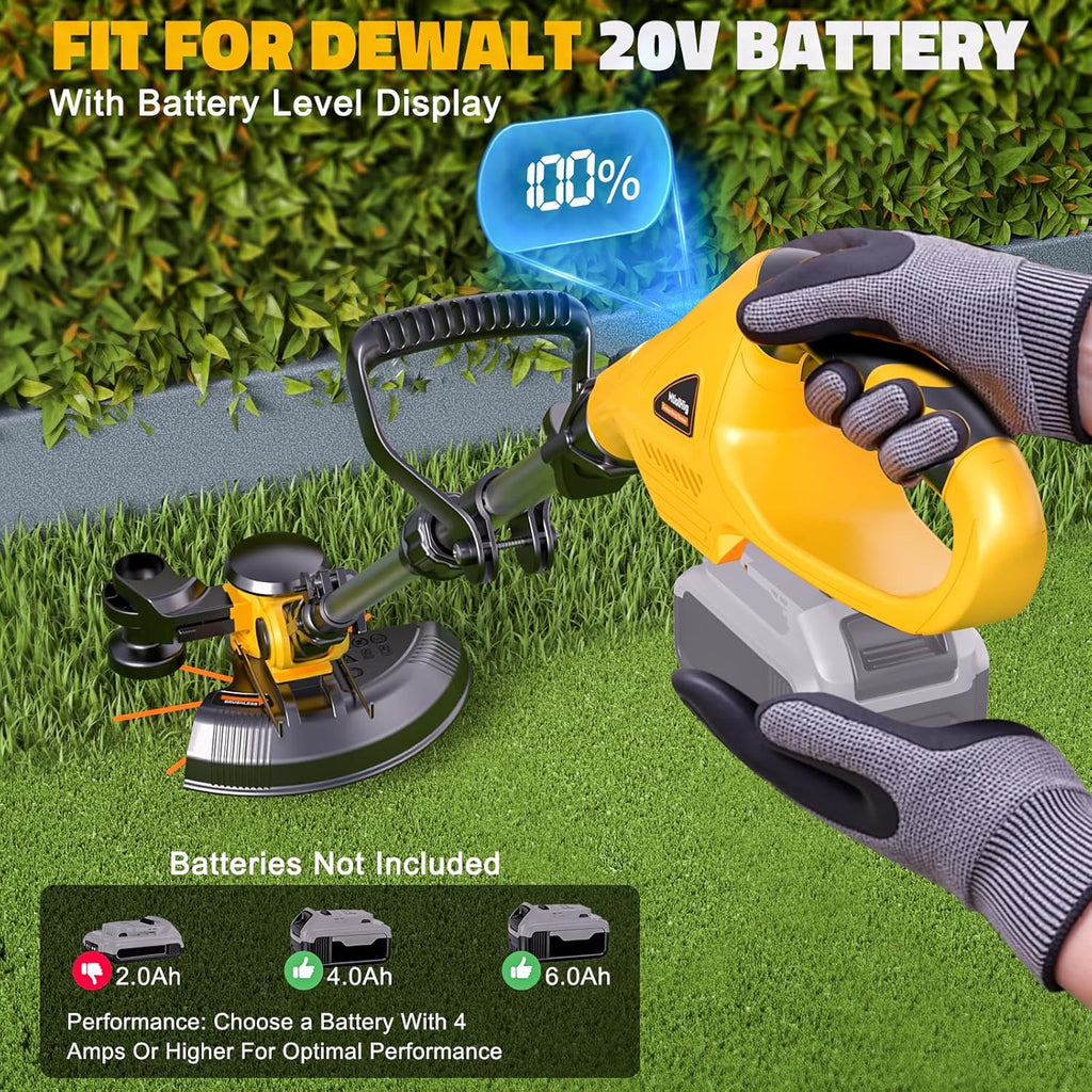 Cordless String Trimmer Compatible with Dewalt 20V (Tool Only), MtiolHig 3 IN 1 Weed Eater with Brushless Motor &