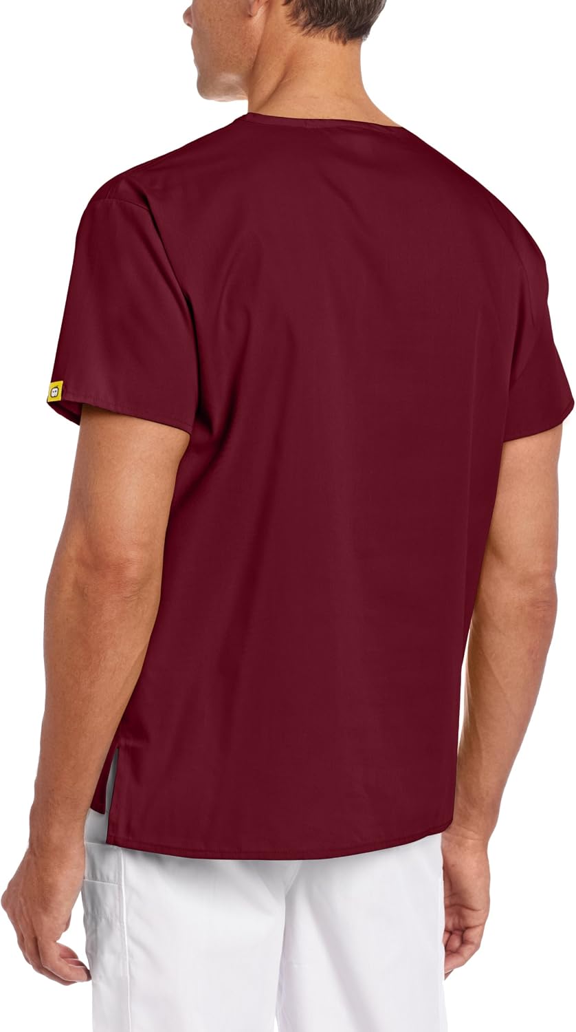 WonderWink The Alpha Unisex V-Neck Scrub Top, Wine, Small