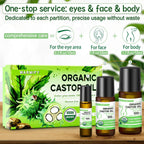 3-in-1 Castor Oil Roll on Certified Organic Cold Pressed Castor Oil