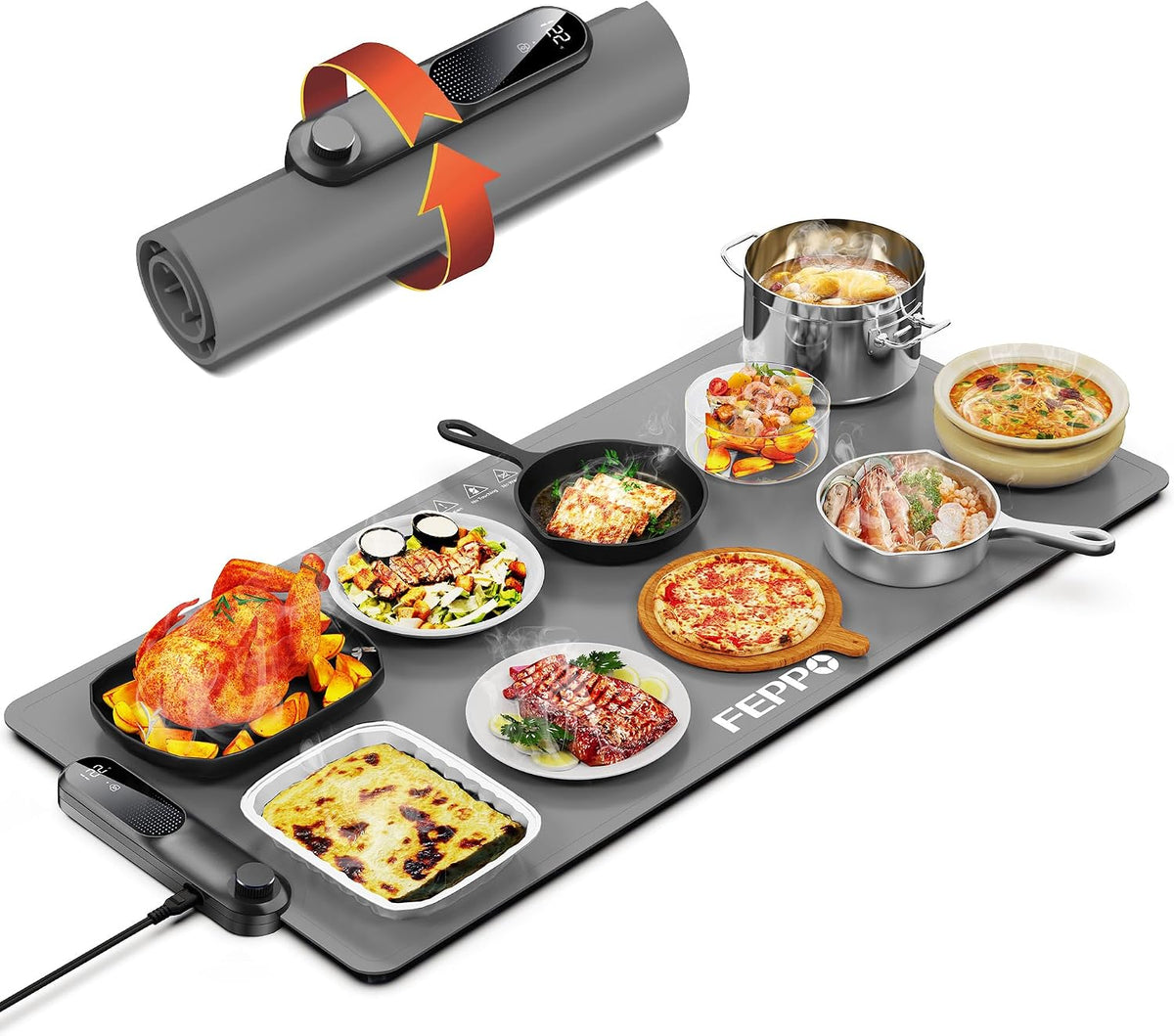 Food Warming Mat, 35"x16" Food Warmers for Parties Buffet