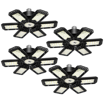 LED Garage Lights 4 Pack, Garage Lights Ceiling LED 28000LM 6500K