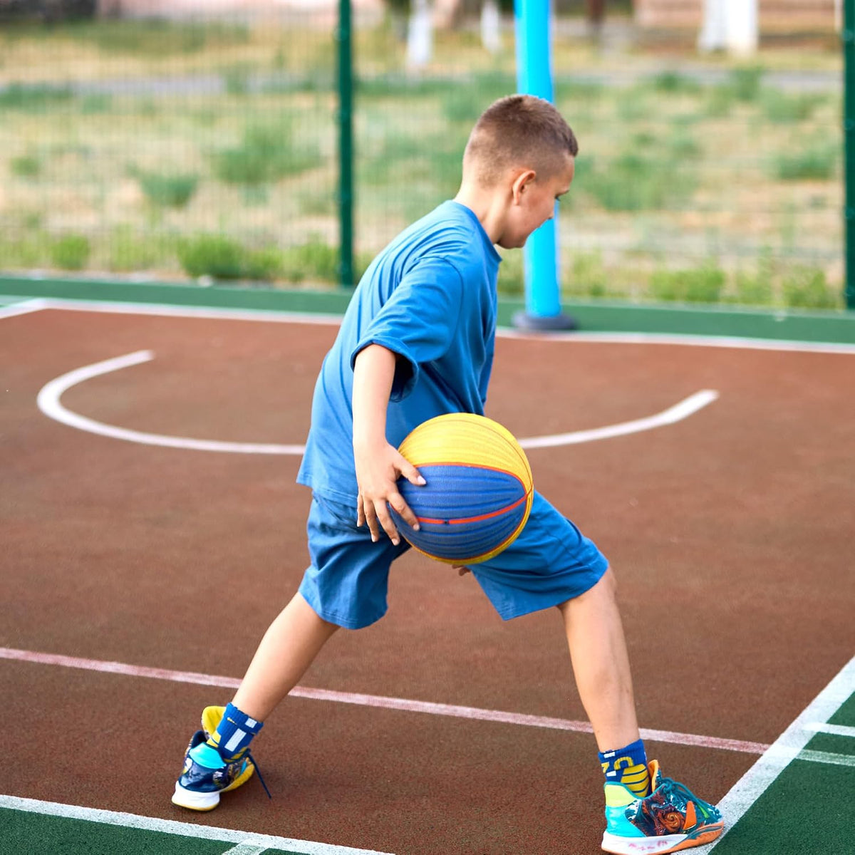 Boys Basketball Athletic Shorts with Pockets | Elastic Waistband, Quick Dry, Moisture Wicking, Active Performance