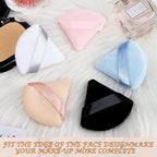 48 Pcs Triangle Powder Puff Velour Makeup Sponges,Bright Color