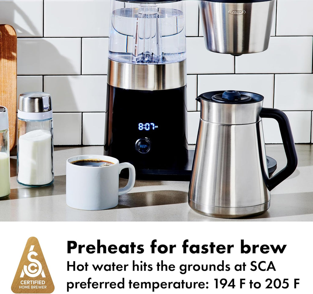 Brew 9-Cup Drip Coffee Maker – Programmable Coffee Machine | Stainless Steel, Single Serve or Full Carafe Option, SCA