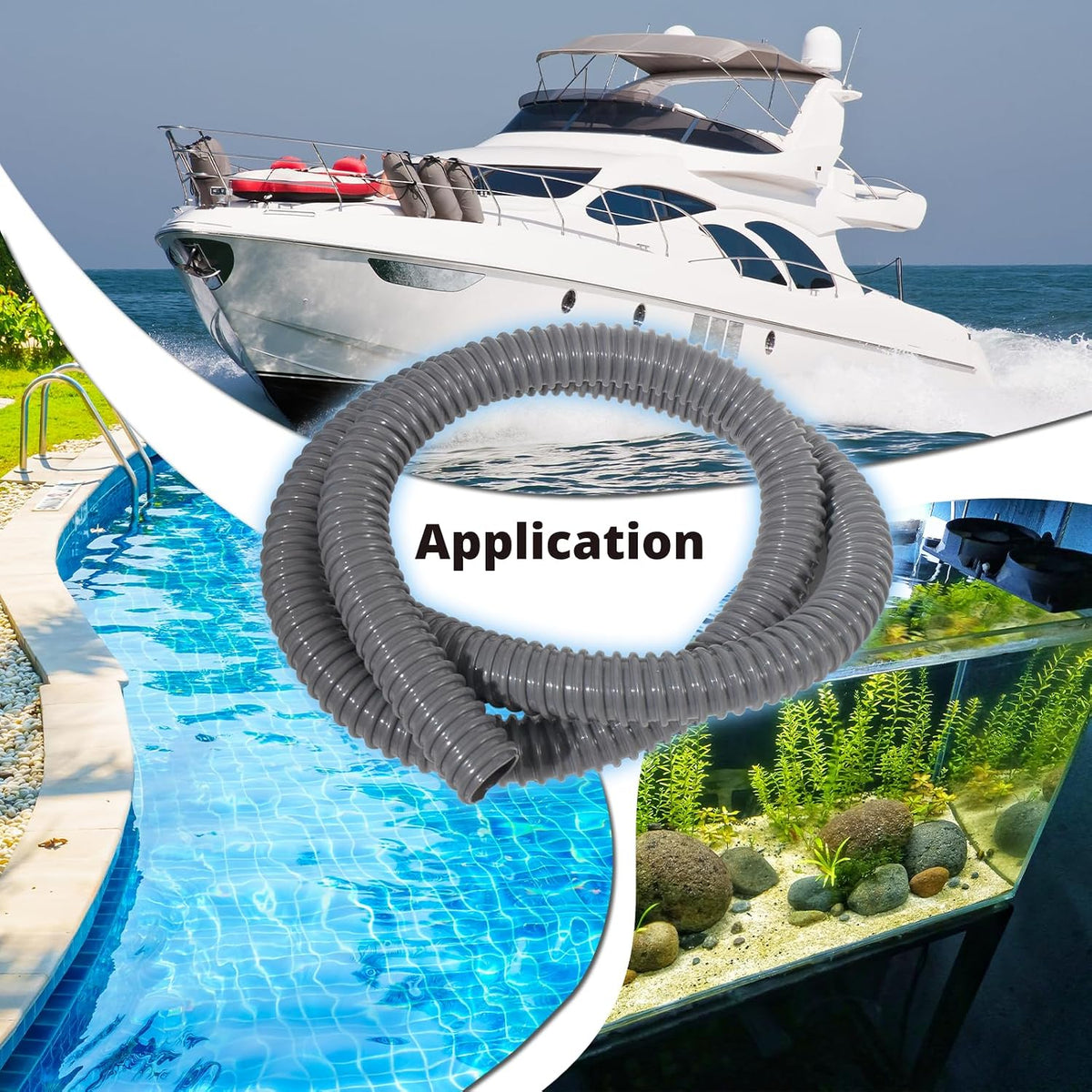 HXH 1-1/8 Inch x 6 FT Bilge Pump Hose Installation Kit