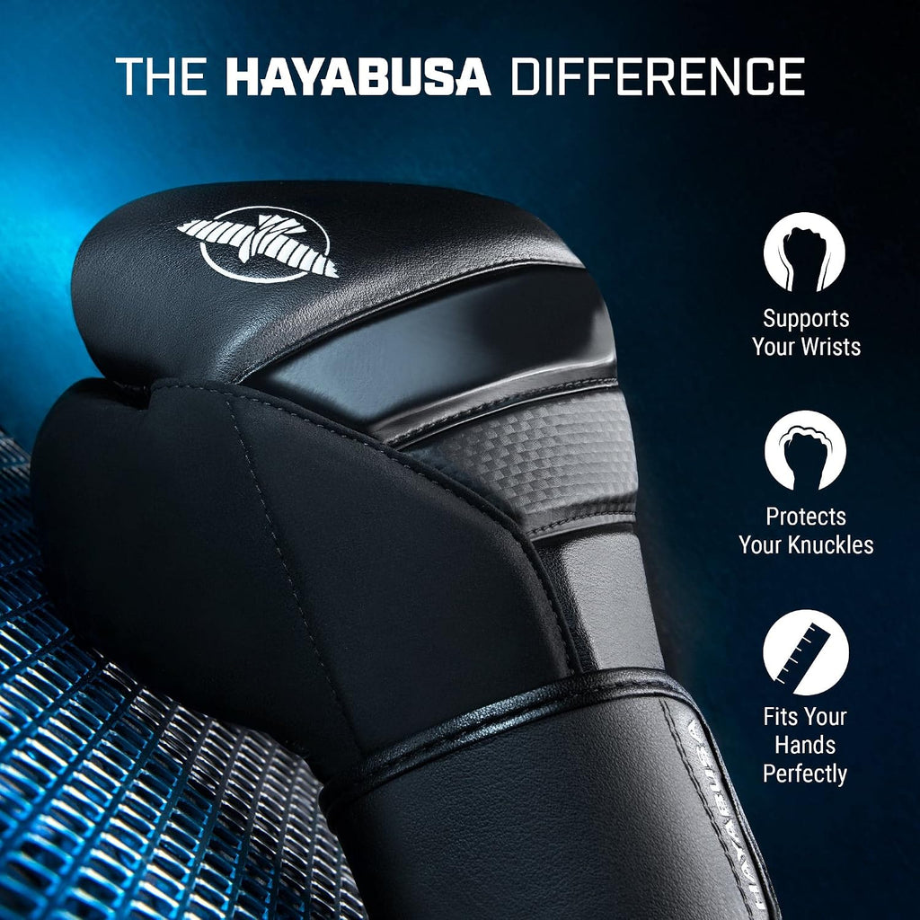 T3 Boxing Gloves 16oz, Perfect Stretch 4.0 Boxing Hand Wraps 180 Inches - All Items are Black