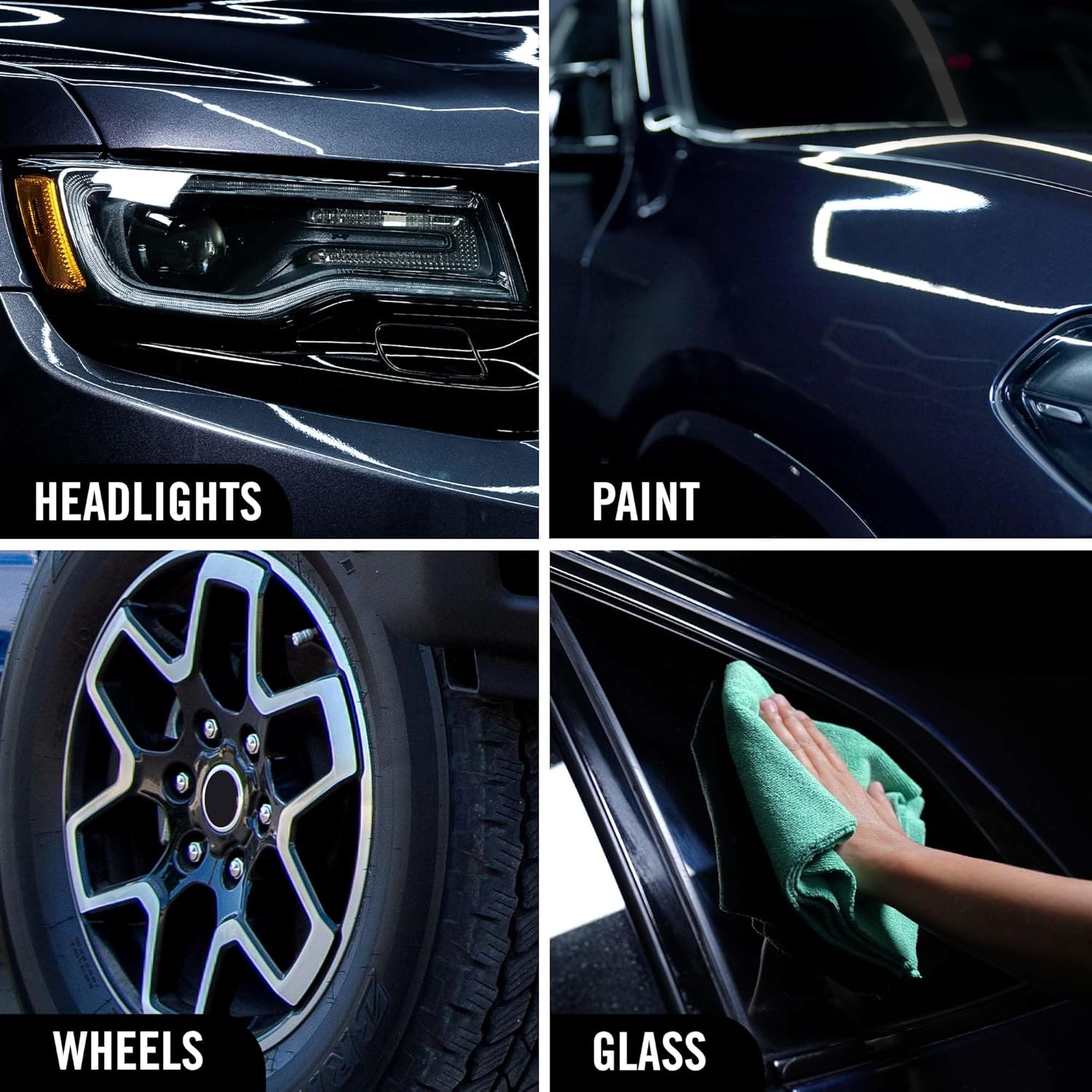 Hybrid Solutions Ceramic 3-in-1 Car Detailer, Waterless Car Wash, Long-lasting HydrophobicWax Protection and High