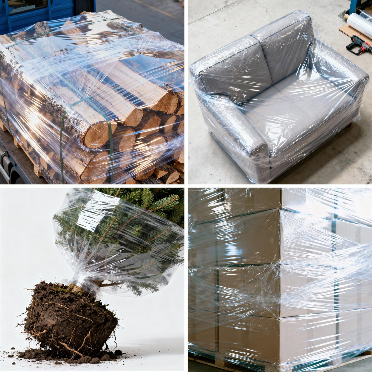 Stretch Wrap Film Moving Wrapping Plastic Roll Shrink Wrap Roll with Handle