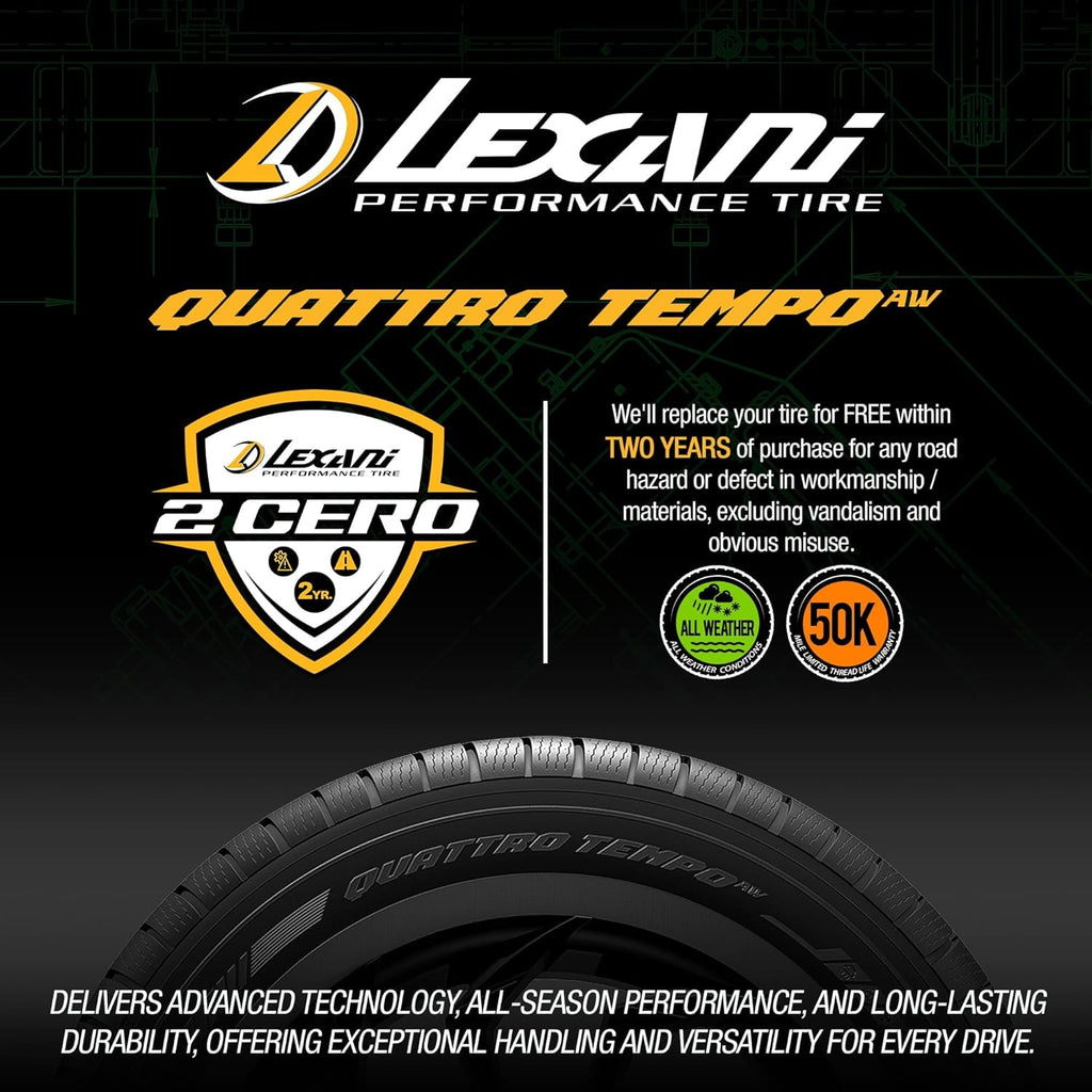 Quattro Tempo Tour AW All Weather P215/45R17 91V Passenger Tire | Passenger Touring All Weather Traction 91V Rated