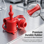1/4" ISO5675 Body Hydraulic Quick Connect Coupler Rubber Dust Cover Kit