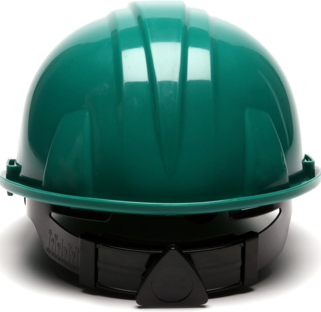 Safety Products HP14135 Sl Series 4 Pt. Ratchet Suspension Hard Hat, Green | High-density Polyethylene Shell, Low