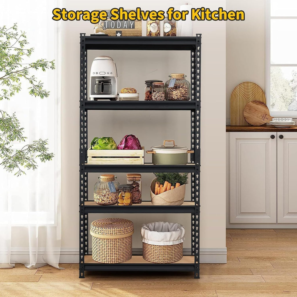Storage Shelving Unit, 5-Tier Adjustable Metal Storage Shelves, 48" L x 24" W x 72" H Heavy Duty Garage Storage