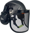 CR99 Forestry Safety Helmet Class C Hard Hats 3 In1 Chainsaw Arborist Helmet with Mesh Face Shield Ear Muffs Hearing