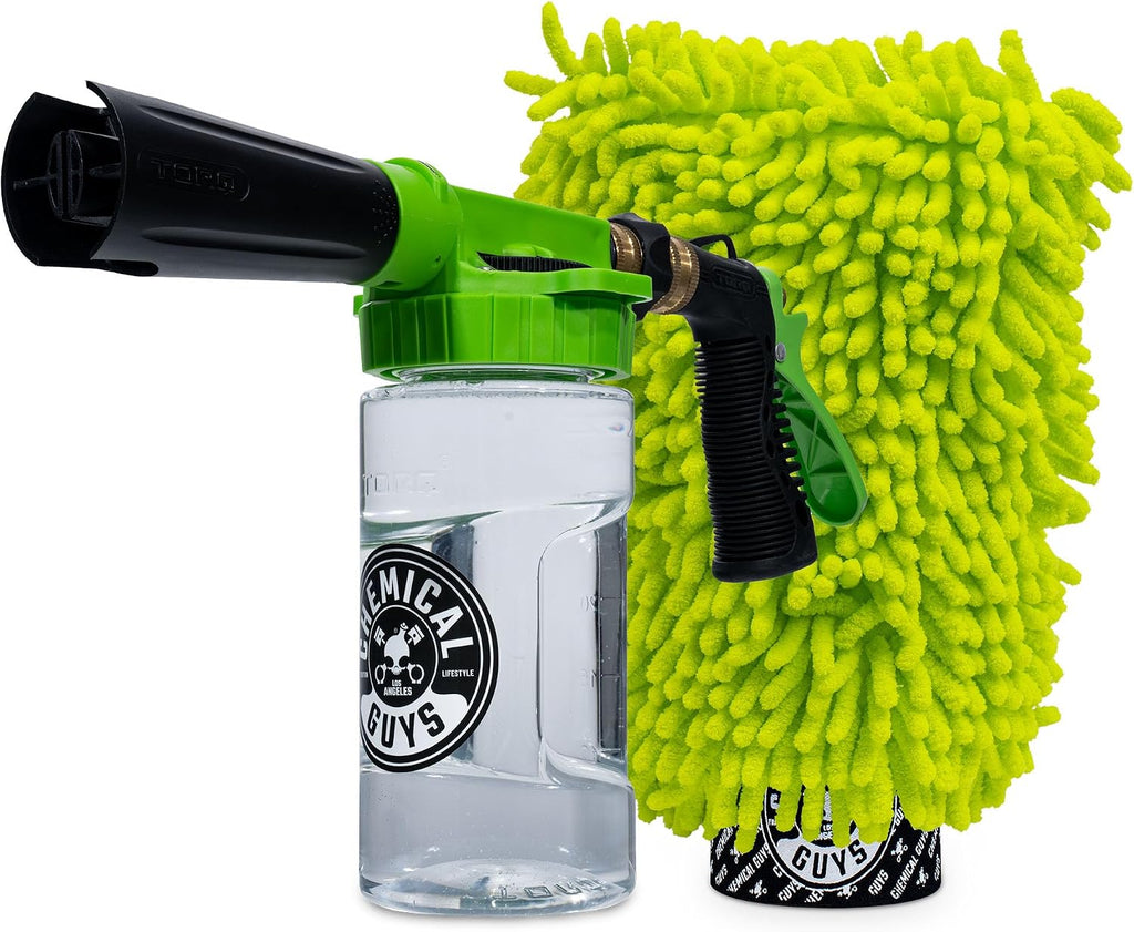 Foam Blaster 6 Foam Gun & Chenille Wash Mitt Kit, 2-Piece | Foam gun connects to any garden hose for thick suds