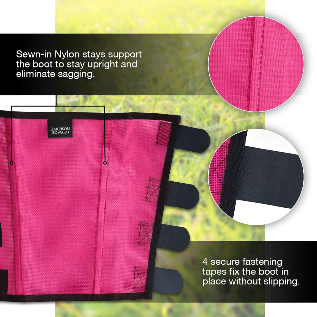 Loose Fitting Fly Boots UV-Protective Extra Tough Mesh Ventilated Four Fasteners Stay-on Design Protect Horse Legs &
