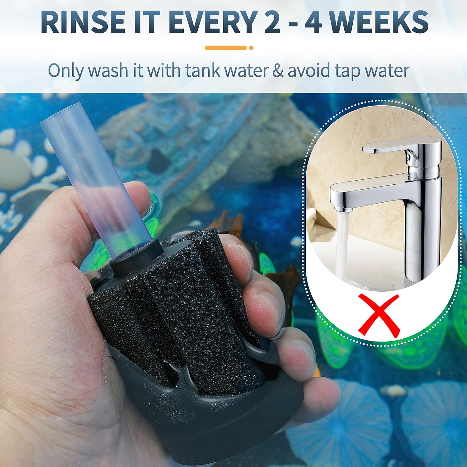 3 Pack Aquarium Sponge Filter Quiet Betta Fry Shrimp and Small Fish Foam Filter for Tiny Fish Tank up to 10 Gallon