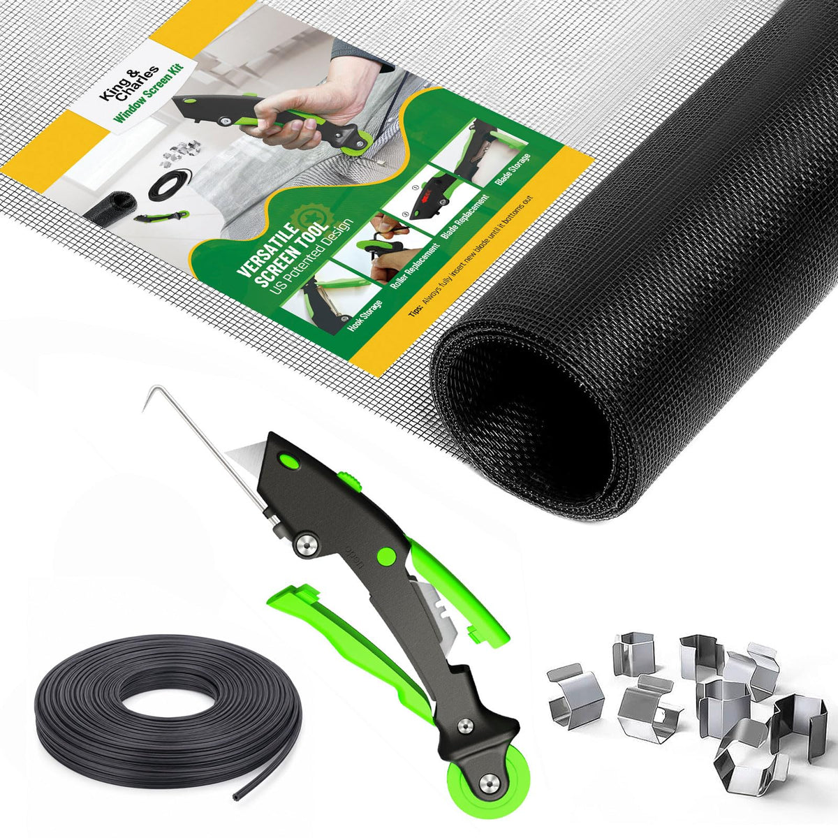 Window Screen Replacement,Versatile Window Screen Door Kit