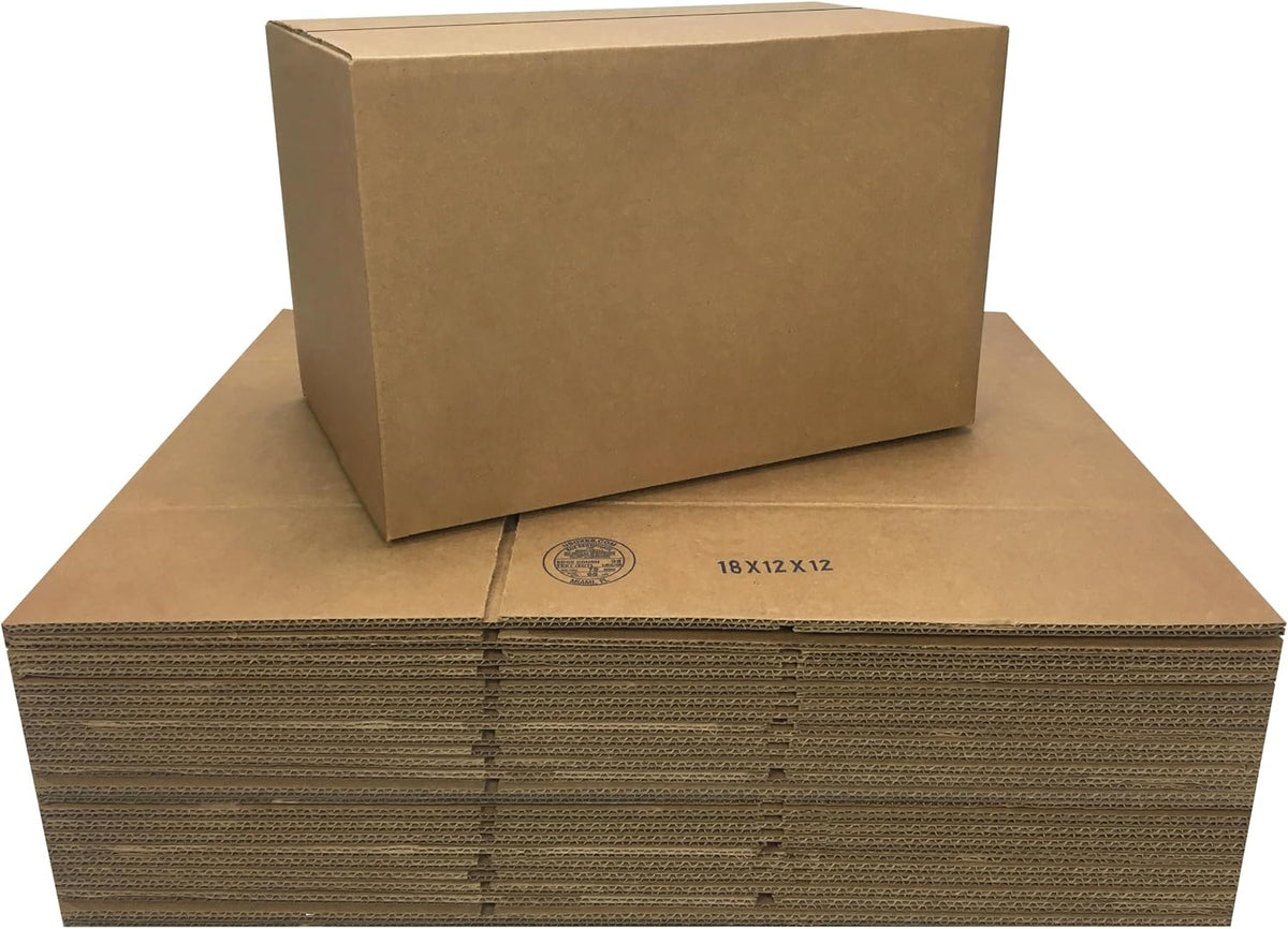 Corrugated Mail Shipping Boxes, 18x12x12 inch, 25 Pack