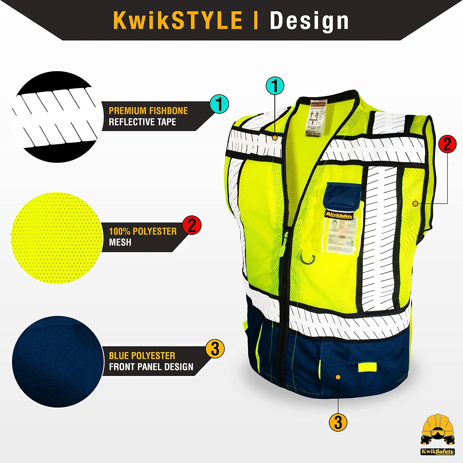 SHERIFF & SPECIALIST Safety Vest Class 2 ANSI OSHA Hi Vis Vest